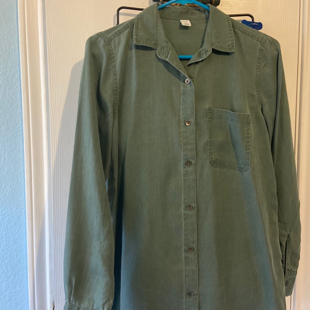 Army Green Button Down